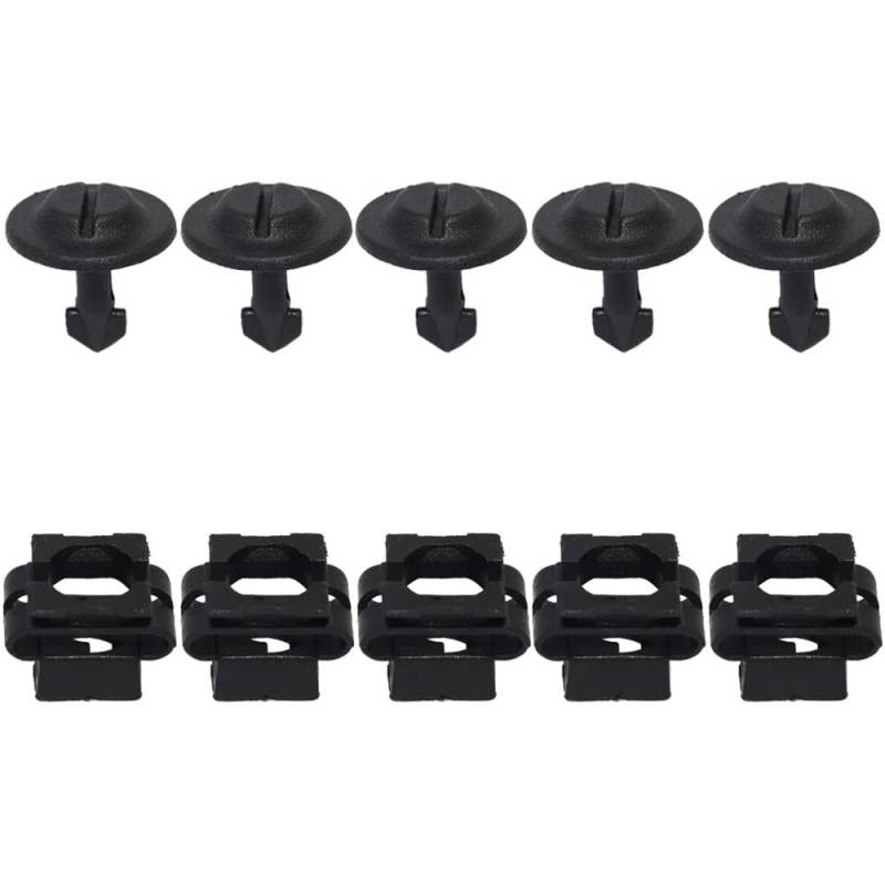 Kompatibel mit Audi A6 C4 D2 Coupe B3 TT 8N Motor-Unterbodenschutz, Befestigungsclips, Schrauben, Unterbodenschutz, Nieten, 4A0805163(Black) von RQEYUNP