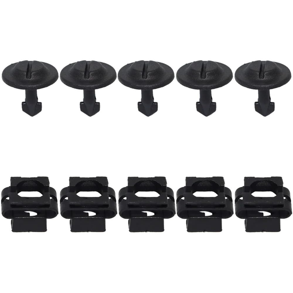 Kompatibel mit Audi TT 8N 1998-2006 Coupe B3 8B 1988-1996 Motor-Unterboden-Befestigungsclips, Schrauben, Unterbodenschutznieten(Black) von RQEYUNP