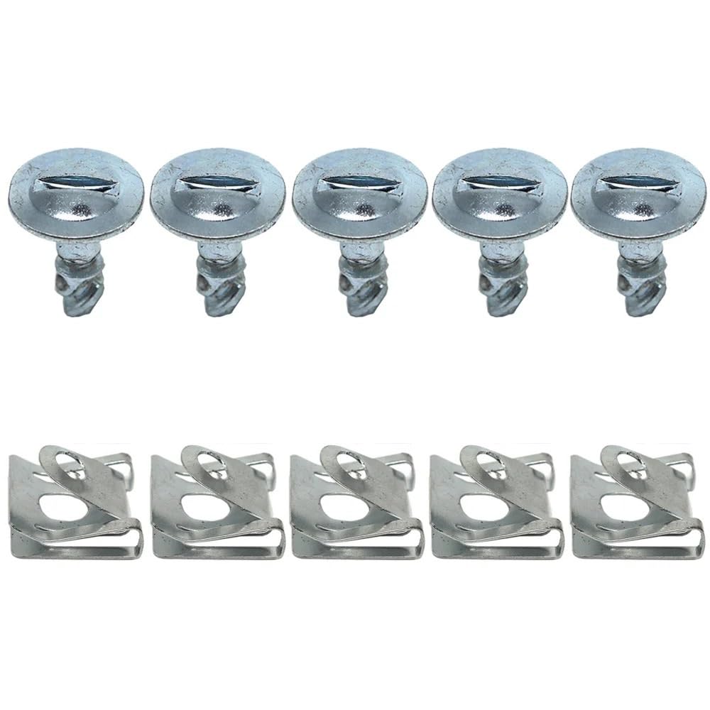 Kompatibel mit Audi TT 8N 1998-2006 Coupe B3 8B 1988-1996 Motor-Unterboden-Befestigungsclips, Schrauben, Unterbodenschutznieten(Silver) von RQEYUNP
