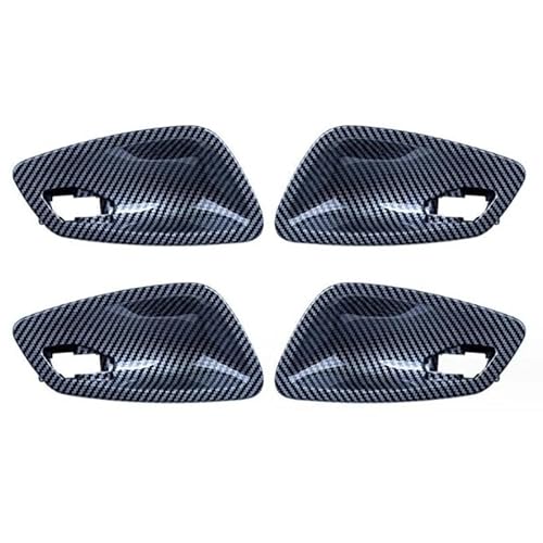 Kompatibel mit BMW 3er E90 E91 2005-2012 LHD RHD Autotür-Innengriffschalen-Abdeckungsverkleidung(Carbon Fiber,4pcs) von RQEYUNP