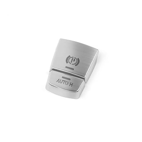 Kompatibel mit BMW 5 6 7 Series 5GT X3 X4 X5 X6 2-teilige Aluminiumlegierung Elektrische Feststellbremse EPB Dekorieren Sie die Abdeckungsverkleidung(Silver) von RQEYUNP