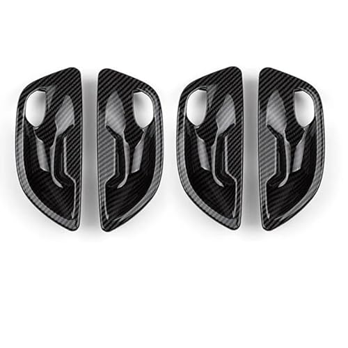 Kompatibel mit BMW 5 Series F10 2013-2018 2011-2016 LHD RHD Autotür-Innengriffschalen-Abdeckungsverkleidung(2 pcs Carbon Fiber) von RQEYUNP