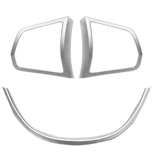 Kompatibel mit BMW F10 5er 525I 520I, Linke und rechte Lenkradtastenabdeckung + U-Typ-Autoaufkleber aus ABS von RQEYUNP