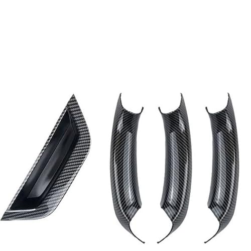 Kompatibel mit BMW X3 X4 F25 F26 2010 2011 2012 2013 2014 2015 2016 Auto-Innentürgriff-Panel-Zugabdeckung(Carbon 4pc) von RQEYUNP