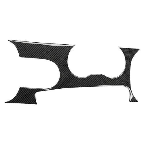 Kompatibel mit Ford Mustang GT 2015-2021 Carbon Fiber Auto Schalthebel Panel Trim Abdeckung Getränkehalter Dekoration Aufkleber(Black) von RQEYUNP