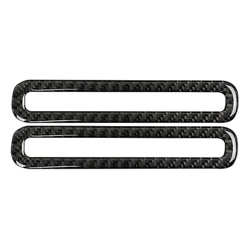 Kompatibel mit Ford Mustang GT 2015-2021 Carbon Fiber Auto Seitentür Lüftungsrahmen Aufkleber Innenverkleidung(Black) von RQEYUNP