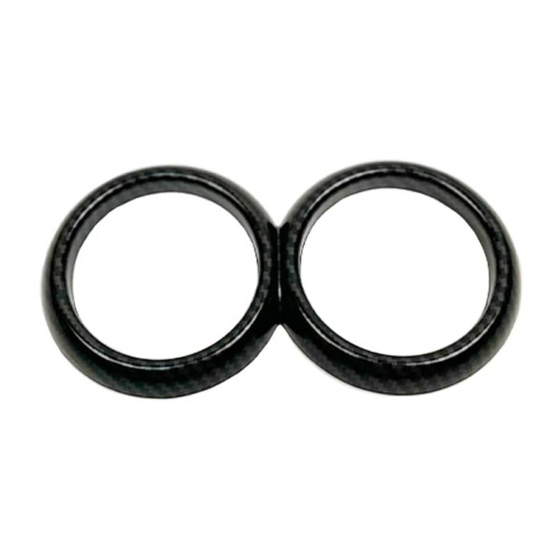 Kompatibel mit Mini Cooper R50 R52 R53 Auto Zentralsteuerung Wasserbecherhalter Dekorativer Ring Autoaufkleber Abdeckung(Carbon Pattern,for R50) von RQEYUNP