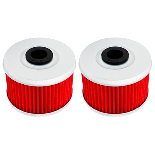 Motorrad-Ölfilter, kompatibel mit Honda ATC250SX ATC350X SXS 500 for Fourtrax Rancher TRX 200 300 350 400 420(Red,2) von RQEYUNP