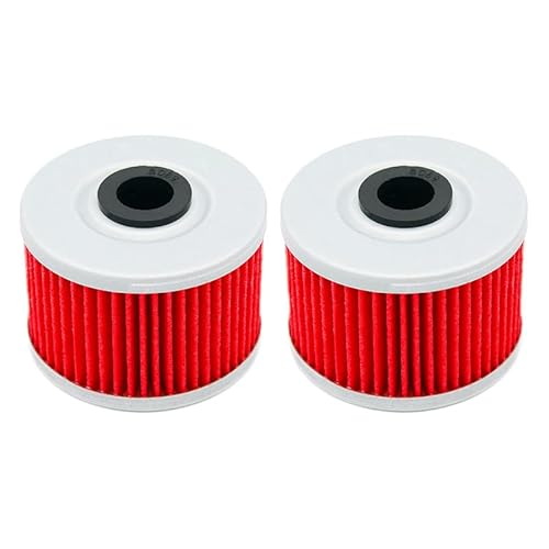 Motorrad-Ölfilter, kompatibel mit Honda Xl250R XL350R XL600R XL600L XR250R XR250L XR350R XR400R XR440 XR500R XR600R(Red,2) von RQEYUNP