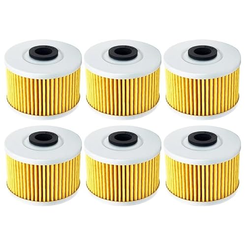 Motorrad-Ölfilter, kompatibel mit Honda Xl250R XL350R XL600R XL600L XR250R XR250L XR350R XR400R XR440 XR500R XR600R(Yellow,6) von RQEYUNP