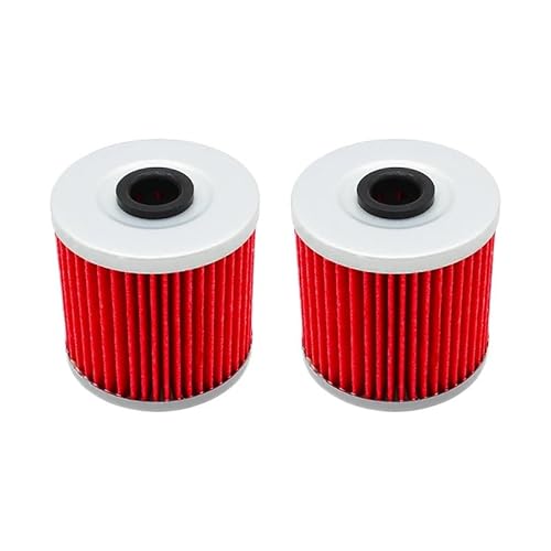 Motorrad-Ölfilter, kompatibel mit Kawasaki KL250 KL600 KL650, kompatibel mit Tengai 650 KLR250 KLR600 KLR650(Red,4pcs) von RQEYUNP