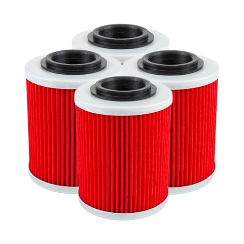 Motorrad-Ölfilter kompatibel mit BRP for CAN-AM Outlander MAX 330 400 L 450 500 570 650 Renegade 800 850 1000 800R(Red,4pcs) von RQEYUNP
