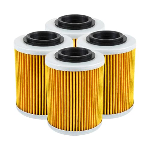 Motorrad-Ölfilter kompatibel mit BRP for CAN-AM Outlander MAX 330 400 L 450 500 570 650 Renegade 800 850 1000 800R(Yellow,4pcs) von RQEYUNP