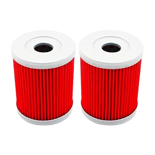 Motorradteile Ölfilter Kompatibel mit SYM Maxsym 400 400I 2011 2012-2015 600 600I 2016 Kompatibel mit Kawasaki(Red,2pcs) von RQEYUNP