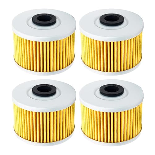 Ölfilter kompatibel mit Kawasaki KLX110 KLX125 KLX250 KLX 125 250 D-Tracker KLX140 KLX150 KLX250R KLX250S KLX300R(Yellow,4pcs) von RQEYUNP