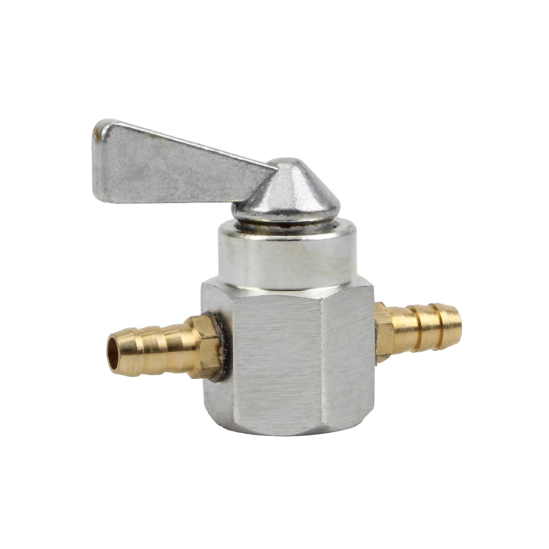 Vergaser Universal 6mm Kraftstofftank-Umschaltventil EIN-Aus Benzinmotor for Motocross-Scooter ATV Dirt Pit Bike ATV Quad(Silver) von RQEYUNP