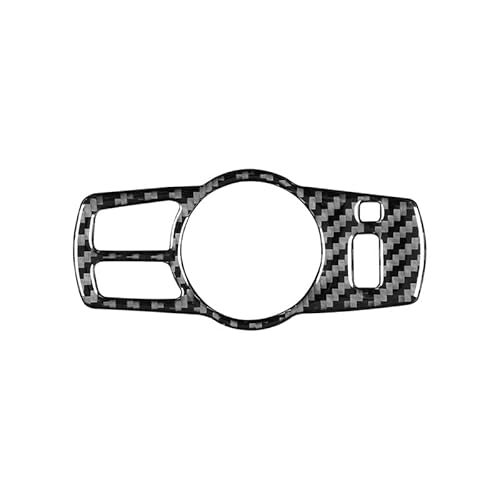 for BMW 5 Series F10 F18 2011-2017 Kohlefaser Auto Scheinwerfer Schalter Dekoration Rahmen Trim Abdeckung Aufkleber(Black) von RQEYUNP