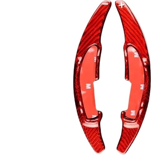for BMW M3 F80 F84 M2 F87 M4 F82 X5M F85 X6M F86 Zubehör Carbon Fiber Innen Lenkrad Paddle Shifter Abdeckung(Red Carbon) von RQEYUNP