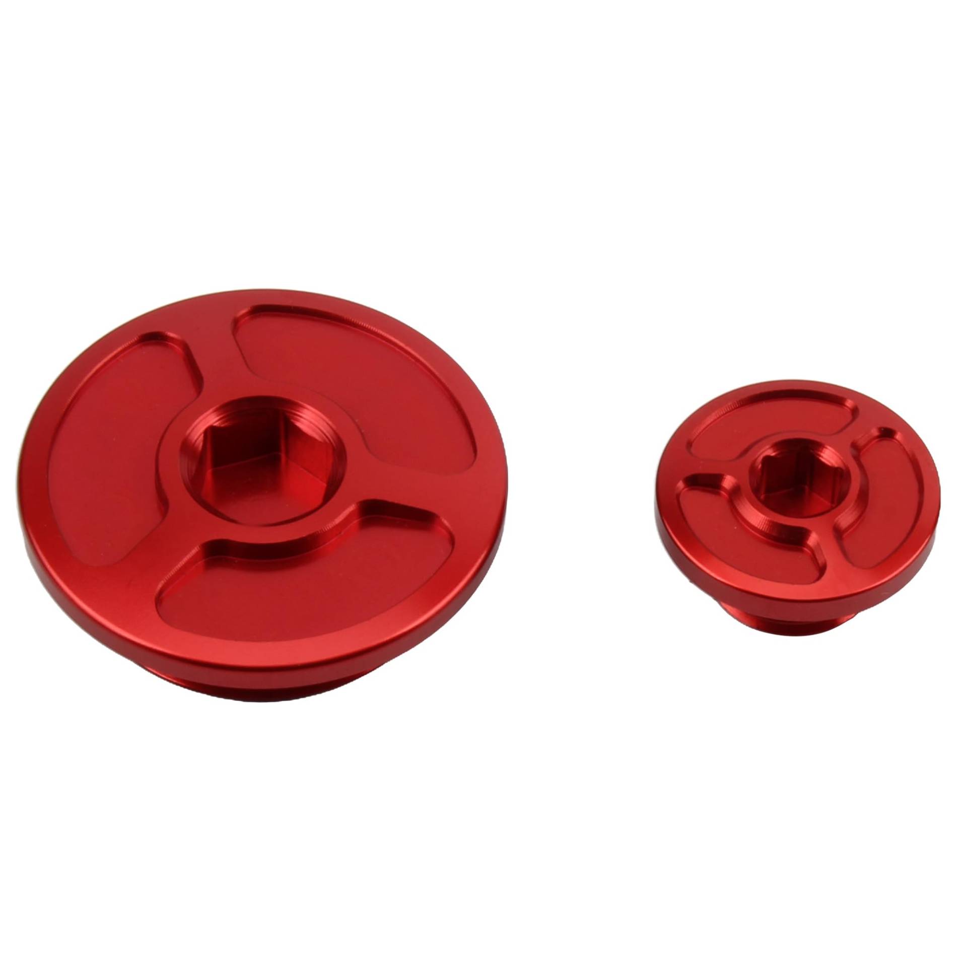 for XR250R 450R 150 230 250 Kompatibel mit Honda Motocross Motor Kurbelgehäuse Abdeckung Gerade Schraube Motorrad Kappe Stecker(Red) von RQEYUNP