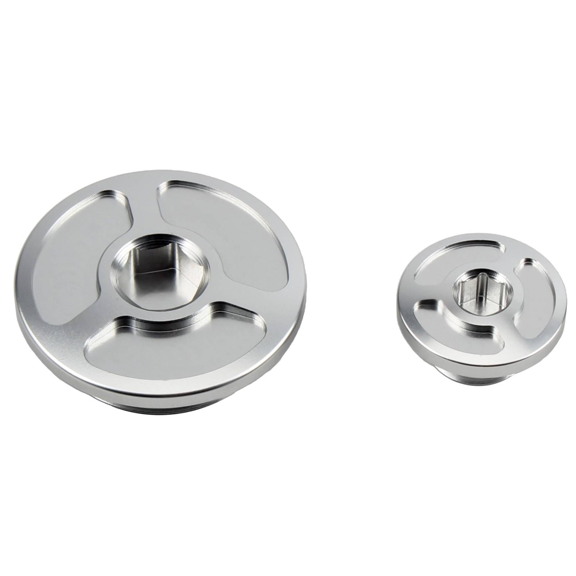 for XR250R 450R 150 230 250 Kompatibel mit Honda Motocross Motor Kurbelgehäuse Abdeckung Gerade Schraube Motorrad Kappe Stecker(Silver) von RQEYUNP