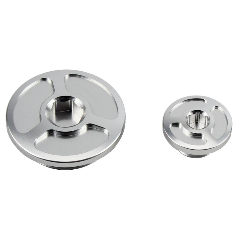 for XR250R 450R 150 230 250 Kompatibel mit Honda Motocross Motor Kurbelgehäuse Abdeckung Gerade Schraube Motorrad Kappe Stecker(Silver) von RQEYUNP