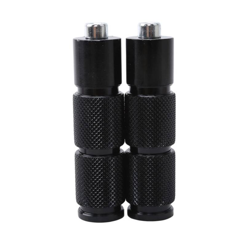 RQUDULXGX 8mm cnc. Aluminium Motorrad Racing Bike Fußstütze Fußstütze Pegs Pedale for Universal Motorräder Fit for Yamaha Fit for Kawasaki Autopedale(schwarz) von RQUDULXGX