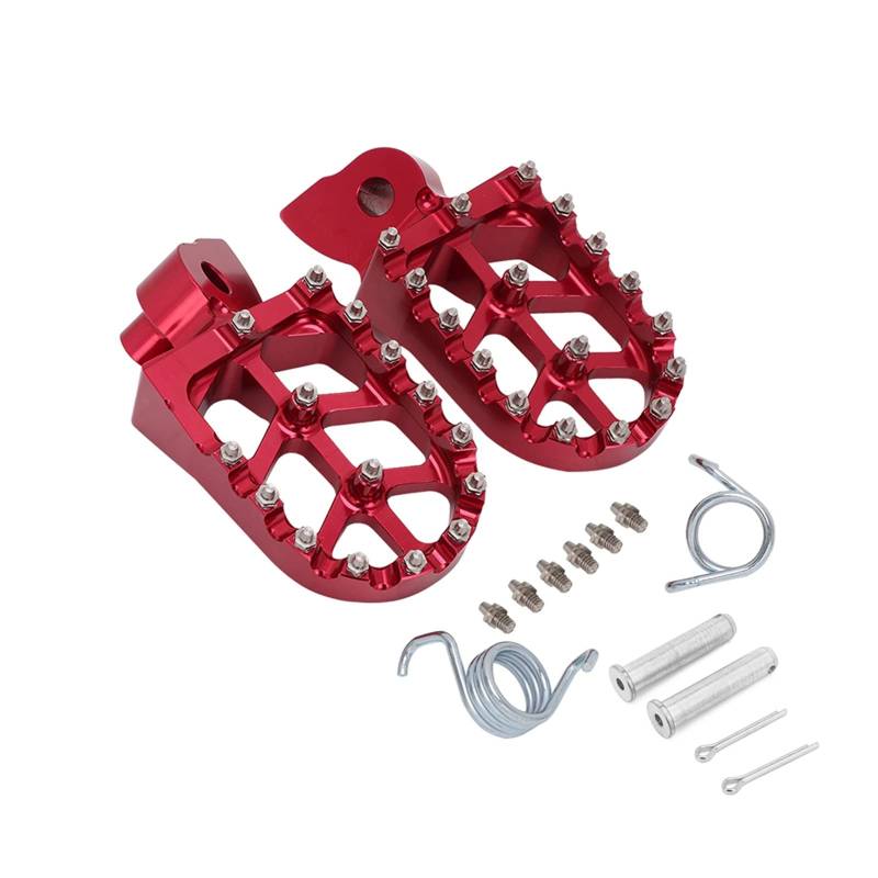 RQUDULXGX Motorrad CNC Fuß PEG Pedal Fußstütze passen for YAMAHA YZ 85 125 250 YZ250F YZ426F YZ450F YZ250X YZ250FX YZ450FX WR250F WR400F WR426F Autopedale(Red set) von RQUDULXGX