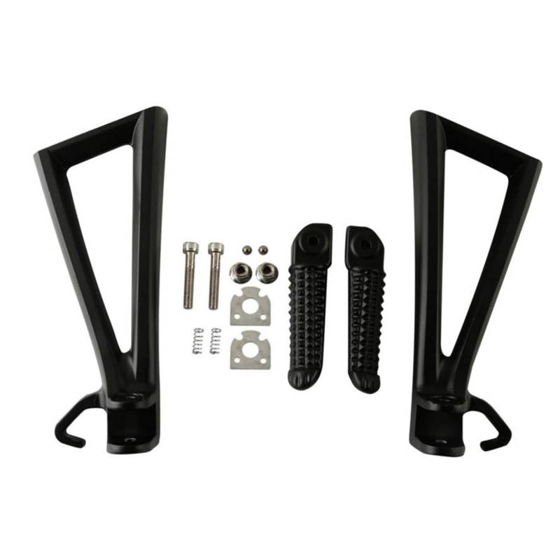 RQUDULXGX Motorrad hinterer Passagier Fußstütze Fußstifte Halterung Kits Fit for Yamaha YZF R6 2006-2017 2015 2014 Autopedale(Matte Black) von RQUDULXGX