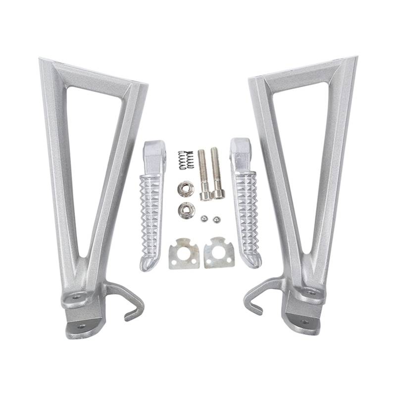 RQUDULXGX Motorrad hinterer Passagier Fußstütze Fußstifte Halterung Kits Fit for Yamaha YZF R6 2006-2017 2015 2014 Autopedale(Silver) von RQUDULXGX