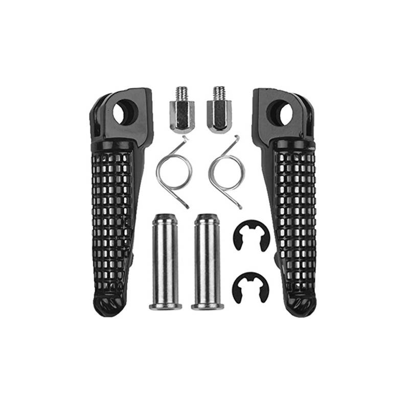 RQUDULXGX Motorrad vorne hintere Fußstützen Fußstifte Fit for Kawasaki Fit for Ninja 250 Z750 Z800 Z1000 SX ER6F ER6N ZX-6R 636 ZX-9R ZX-10R ZX-12R ZX-1 Autopedale(1 pair Front) von RQUDULXGX