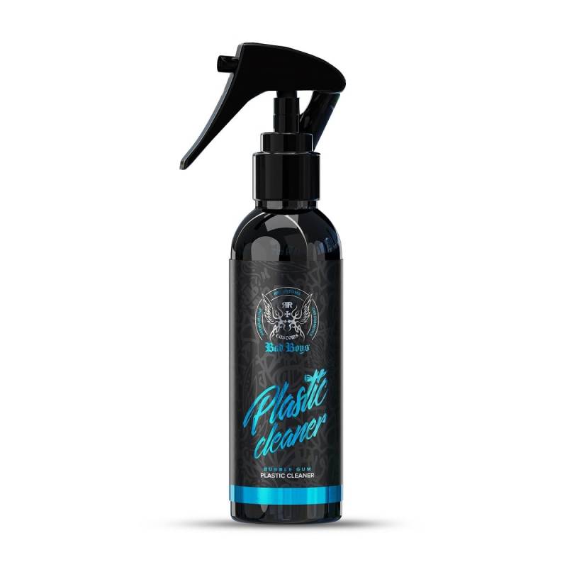 BadBoys Plastic Cleaner Bubble Gum Kunststoffreiniger 150ml Cockpitpflege Auto Innenraum Reiniger Kunststoffpflege Gummireiniger Plastikreiniger Kaugummi Duft Innenraumreiniger Auto Cockpitspray von RR Customs