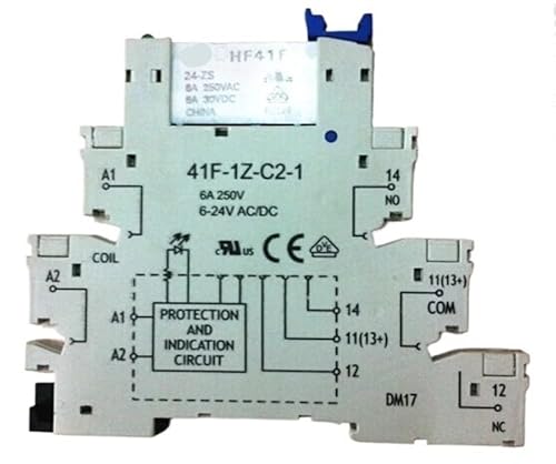 24V relay (41F-1Z-C2-1 base + HF41F-024-ZS relay) 24V 24VDC DC24V 6A 250VAC 5PIN RRBXXUYN von RRBXXUYN