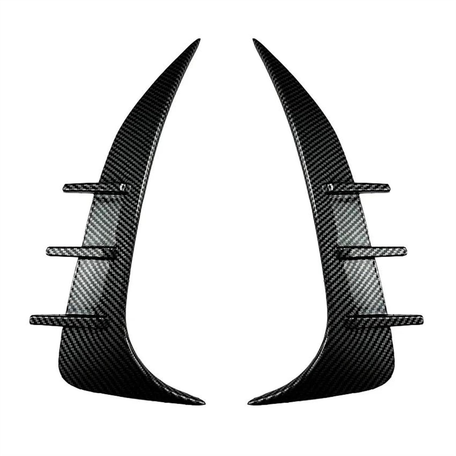 Für 2er F44 Gran Coupe Sport 2020 2021 2022 2023 Heckstoßstange Spoiler Air Vent Cover Side Canard Spoiler Heckspoiler Flügel Lippe(Carbon Look) von RRKBDQEL
