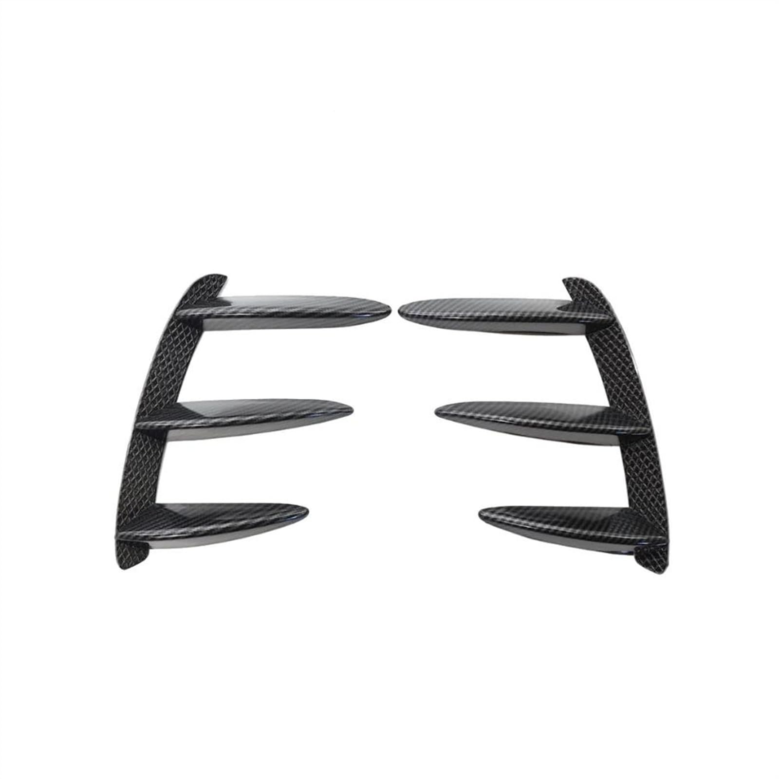 Für Benz W176 A200 A250 A260 A45 Für AMG Auto Hinten Stoßstange Canards Links + Rechts Seite Vent Spoiler Anti-kollision Stoßstange Schutz Spoiler Heckspoiler Flügel Lippe(Kohlefaser-Optik) von RRKBDQEL