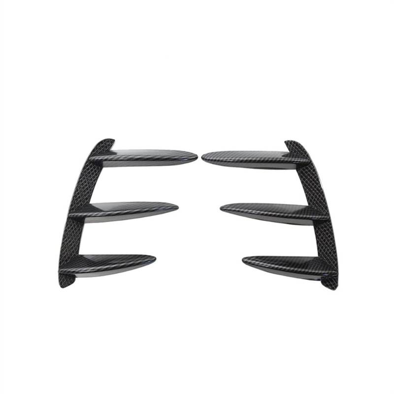 Für Benz W176 A200 A250 A260 A45 Für AMG Auto Hinten Stoßstange Canards Links + Rechts Seite Vent Spoiler Anti-kollision Stoßstange Schutz Spoiler Heckspoiler Flügel Lippe(Kohlefaser-Optik) von RRKBDQEL