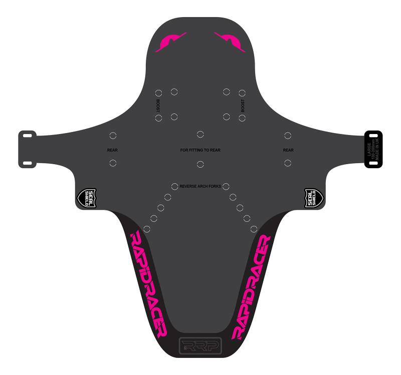 RRP Enduro Rapid Racing Enduro Mud Guard, Schwarz (Rose), Taille L von RRP