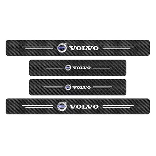 4 Stück Auto Einstiegsleisten Schutz für Volvo C30 2006-2013, Türschwelle Anti Kratz Schutzstreifen Willkommenspedal Trim Kantenschutz Aufkleber,A von RSFIL
