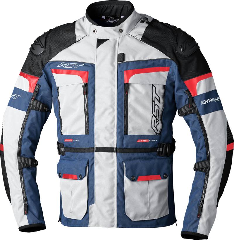 RST ADVENTURE-X SILVER/DARK BLUE/RED XL TEXTILE JACKET (2409) von RST