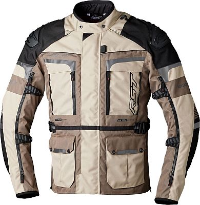 RST Pro Adventure-X, Textiljacke wasserdicht - Beige/Braun/Schwarz - 3XL von RST