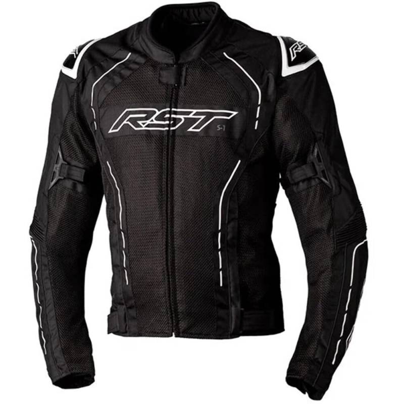 RST S1 Mesh Motorrad Textiljacke, schwarz/weiß, M von RST