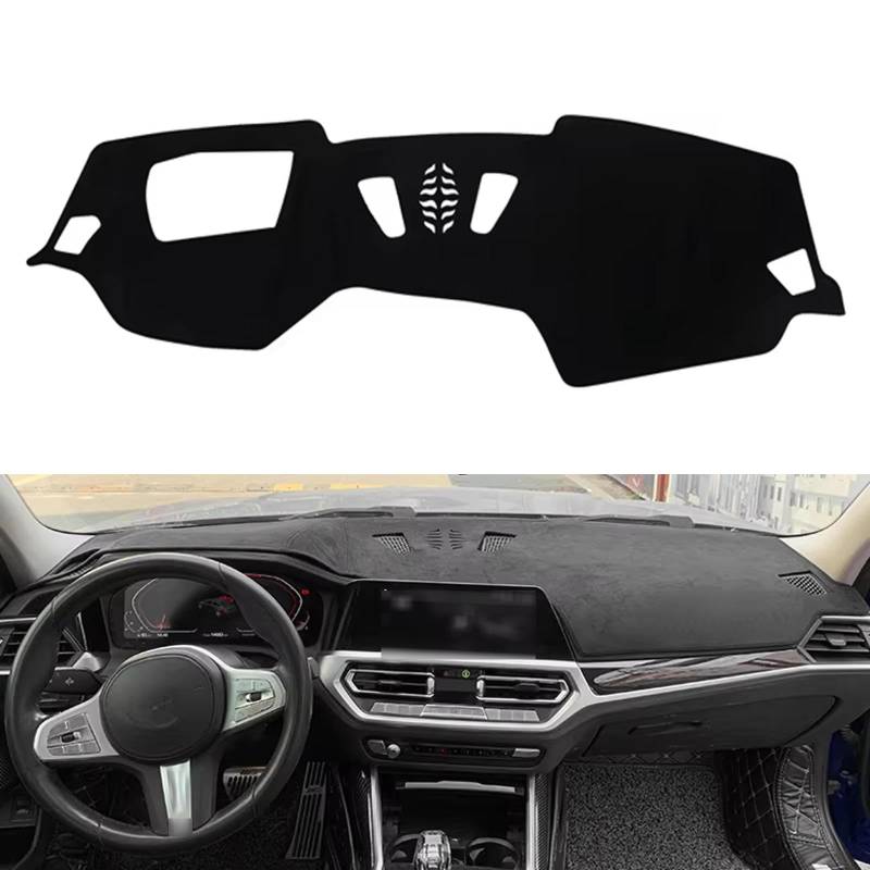RSUQEOLG Fit für BMW 3er G20 F30 F31 2012-2022 LHD, Auto Armaturenbrett Abdeckung, Anti-Scratch Schwarz Dash Mat Dashboard Abdeckung, Einfach zu Bedienen von RSUQEOLG