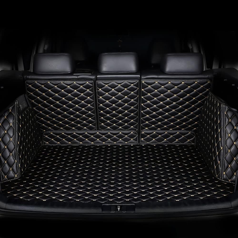 Kofferraummatte für Audi Q7 E-tron 2017-2024, Kofferraum voller Schutz/wasserdicht/Kratzfest/Schutzpolster-Innenzubehör,Black and White Kofferraummatte für Audi Q7 E-tron 2017-2024, Kofferraum voller Schutz/wasserdicht/Kratzfest/Schutzpolster-Innenzubehör,Black and White von RTDDKFCVG