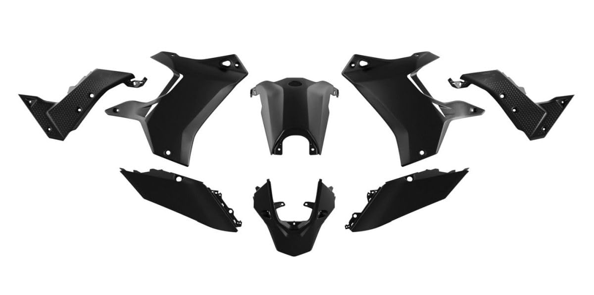 Kit Kunststoffverkleidungen kompatibel mit Yamaha Tenere 700 2019-2024 Rtech Set Racetech Schwarz von RTECH