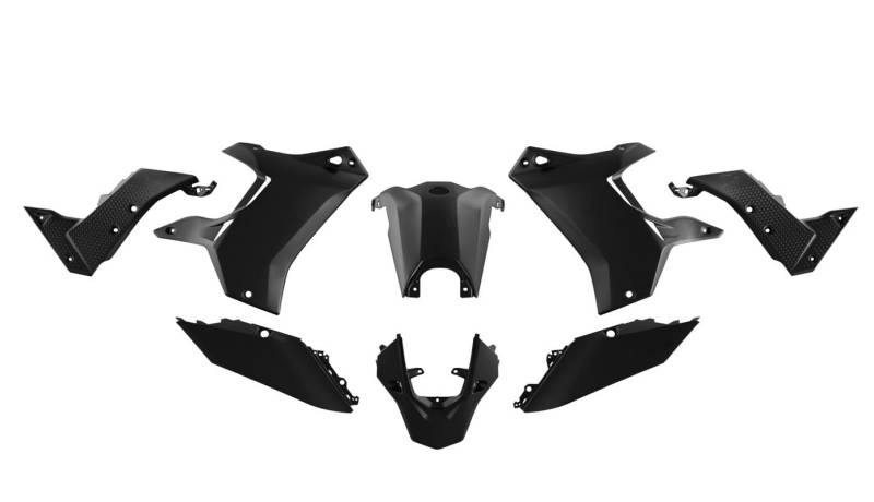 Kit Kunststoffverkleidungen kompatibel mit Yamaha Tenere 700 2019-2024 Rtech Set Racetech Schwarz von RTECH