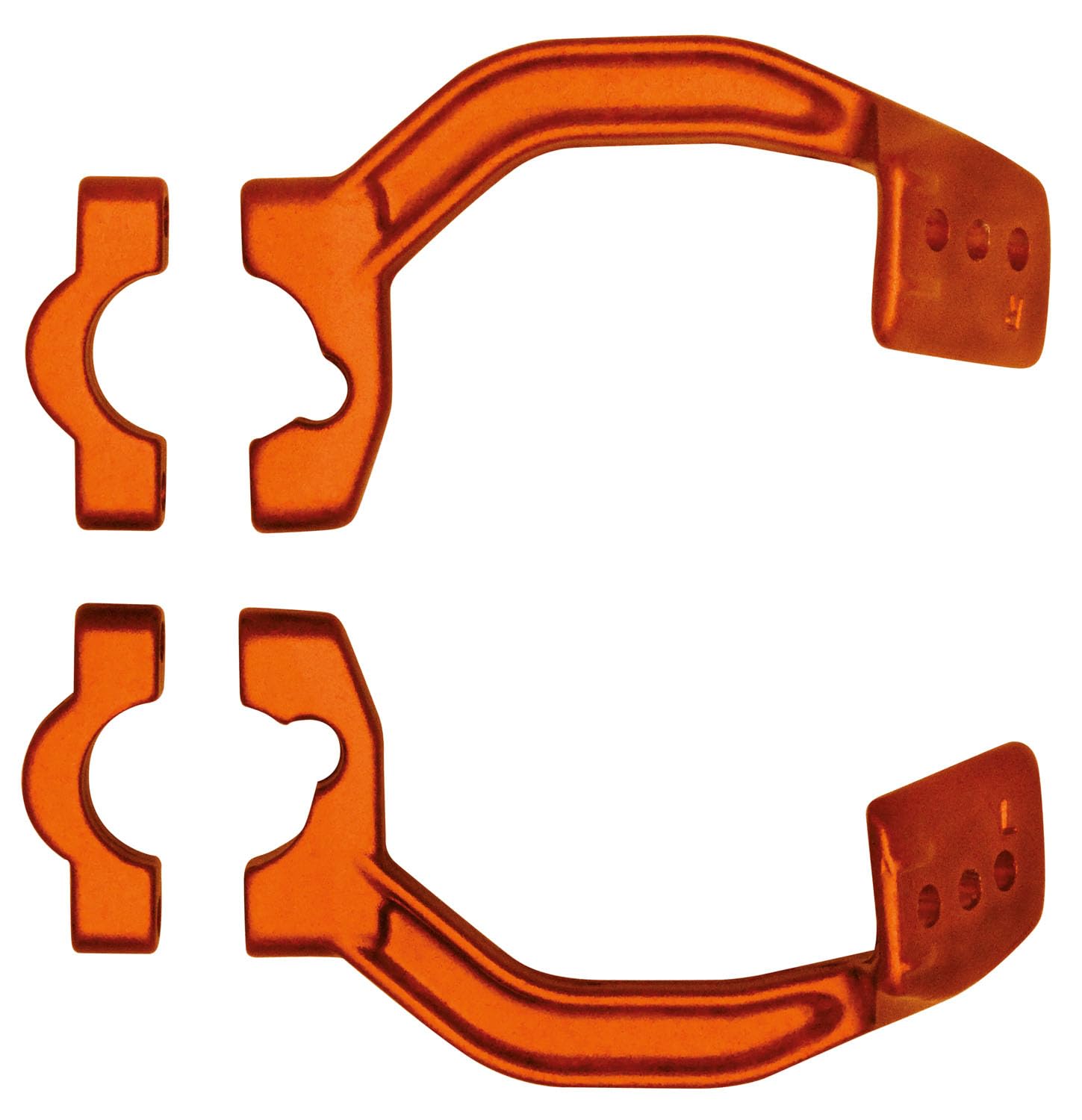 Montageset Handprotektoren aus geschmiedetem Aluminium, Orange Montageset Handprotektoren aus geschmiedetem Aluminium, Orange von RTECH