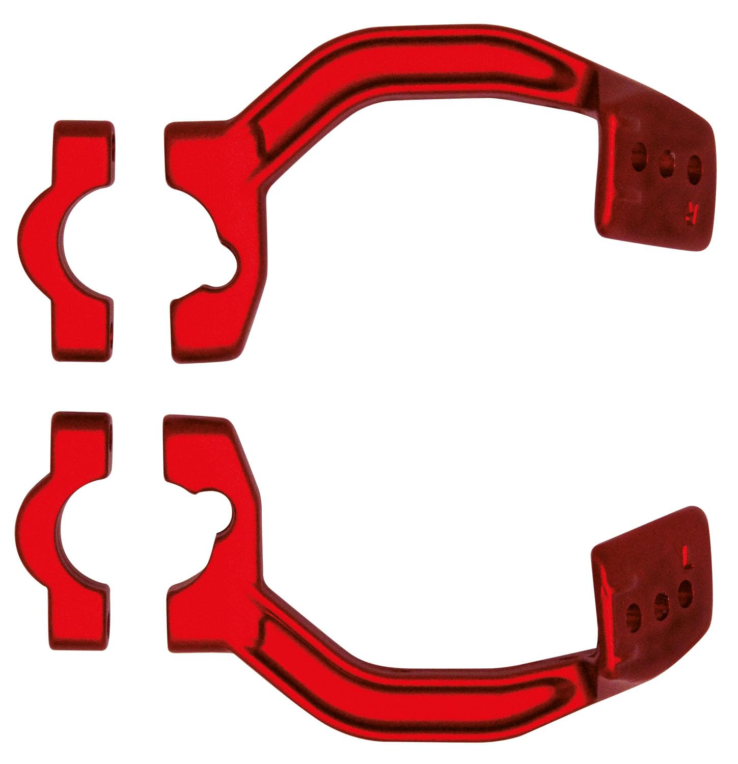 Montageset Handprotektoren aus geschmiedetem Aluminium, rot Montageset Handprotektoren aus geschmiedetem Aluminium, rot von RTECH