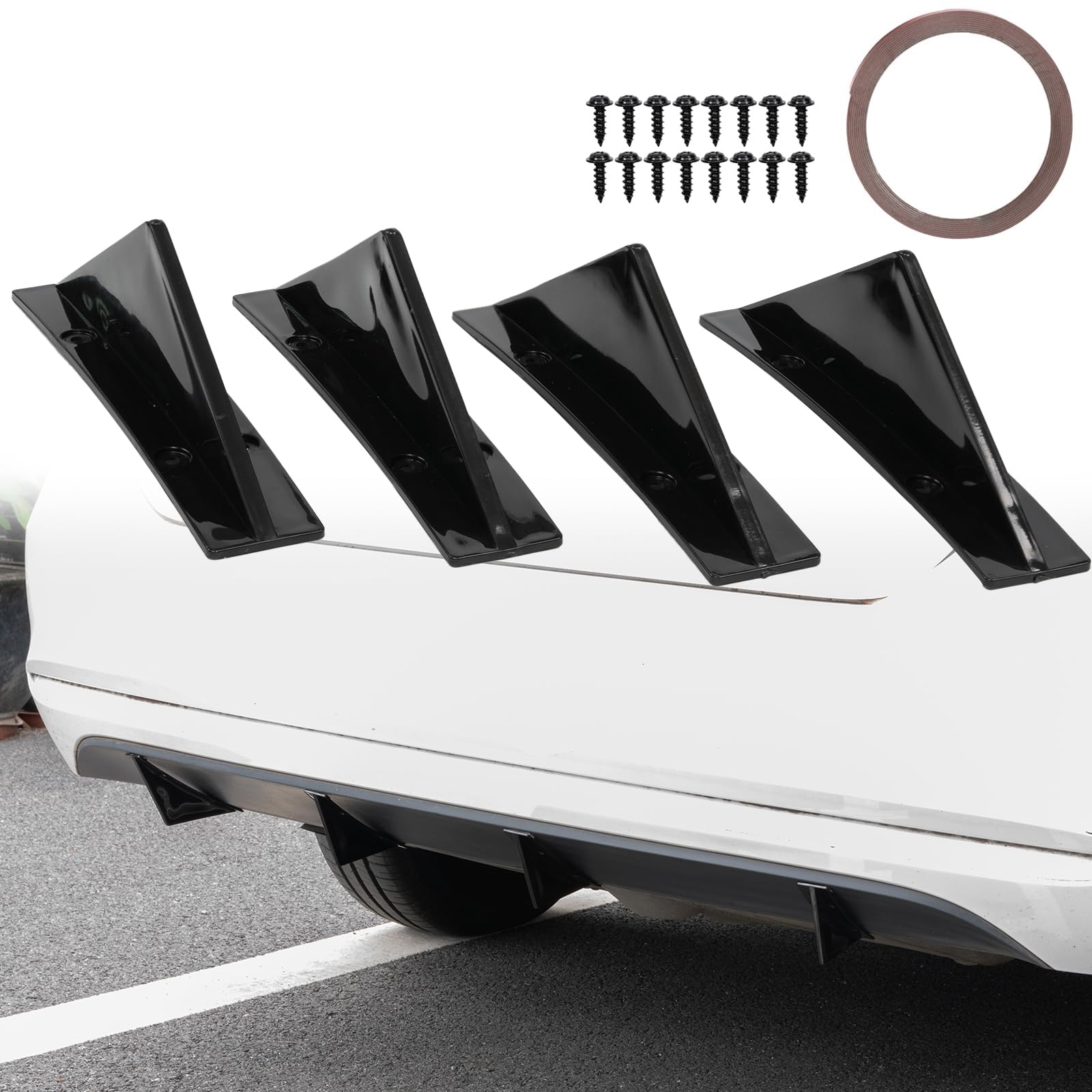 Auto Heckstoßstange Spoiler, für Jeep Cherokee KL 2014 2015 2016 2017 Haifischflosse Heckspoiler Heck Diffusor Splitter Anti-Crash Stoßstange Chassis Auto Heckstoßstange Spoiler, für Jeep Cherokee KL 2014 2015 2016 2017 Haifischflosse Heckspoiler Heck Diffusor Splitter Anti-Crash Stoßstange Chassis von RTOPWV