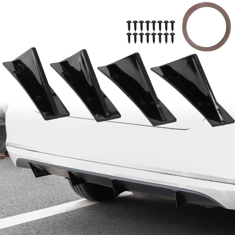 Auto Heckstoßstange Spoiler, für Nissan Qashqai 2016-2023 Haifischflosse Heckspoiler Heck Diffusor Splitter Anti-Crash Stoßstange Chassis von RTOPWV