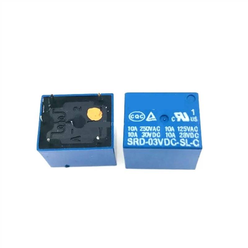 10 Pcs Relay DC 3V 5 Pin Power Relays PCB Type SRD-03VDC-SL-C RUAJOGYNVM von RUAJOGYNVM
