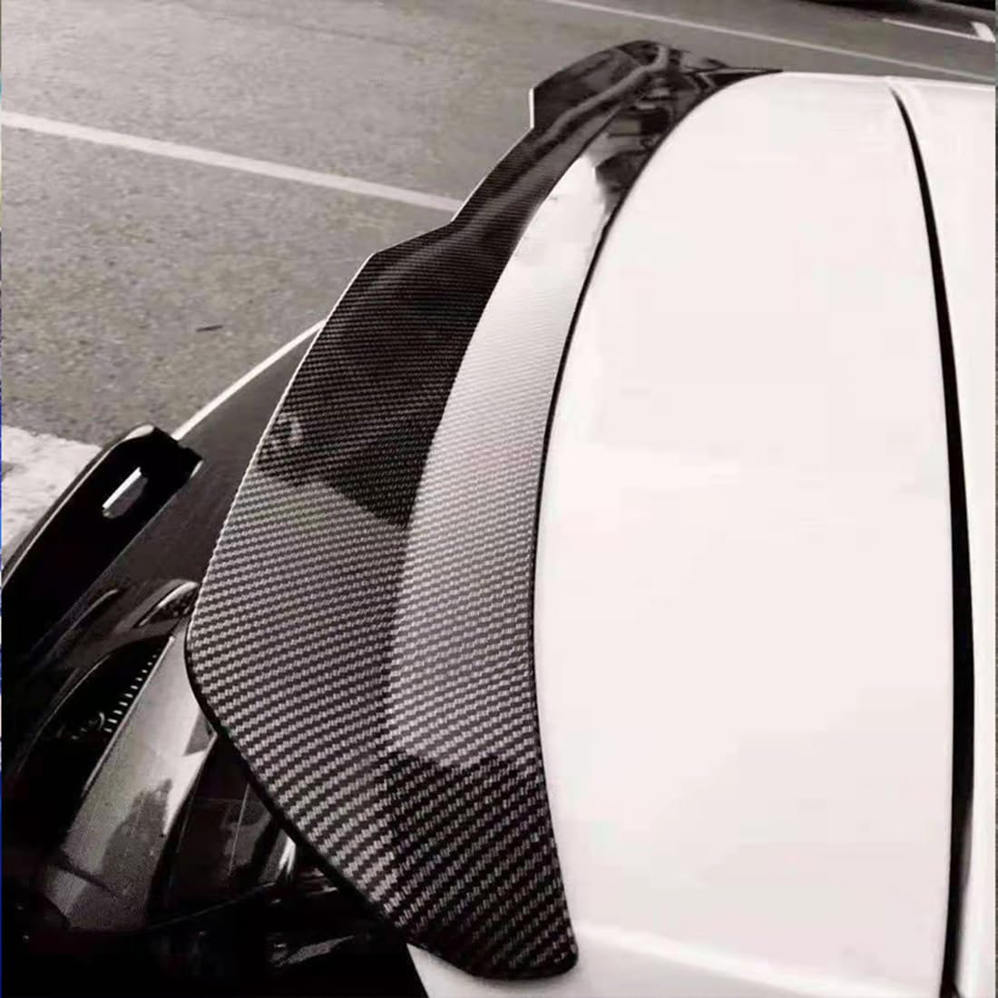 Heckscheiben-Dachspoiler für BMW 5 Series E61 Touring HF622-G, Heckspoiler-Visier-Deflektor, hintere Dachkofferraumlippe,B-Carbon Fiber von RUHANE